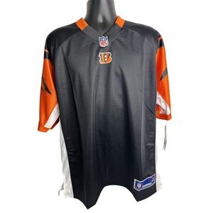 Cincinnati Bengals Jersey Mens Large Black Orange NFL Football Pro Line Shirt‎